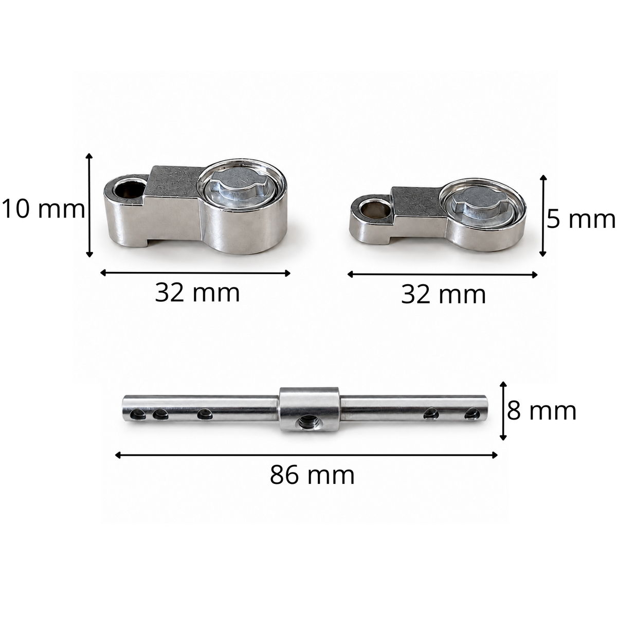 Sada distančních podložek prodlužující zámek V1 – dveře 90–120 mm