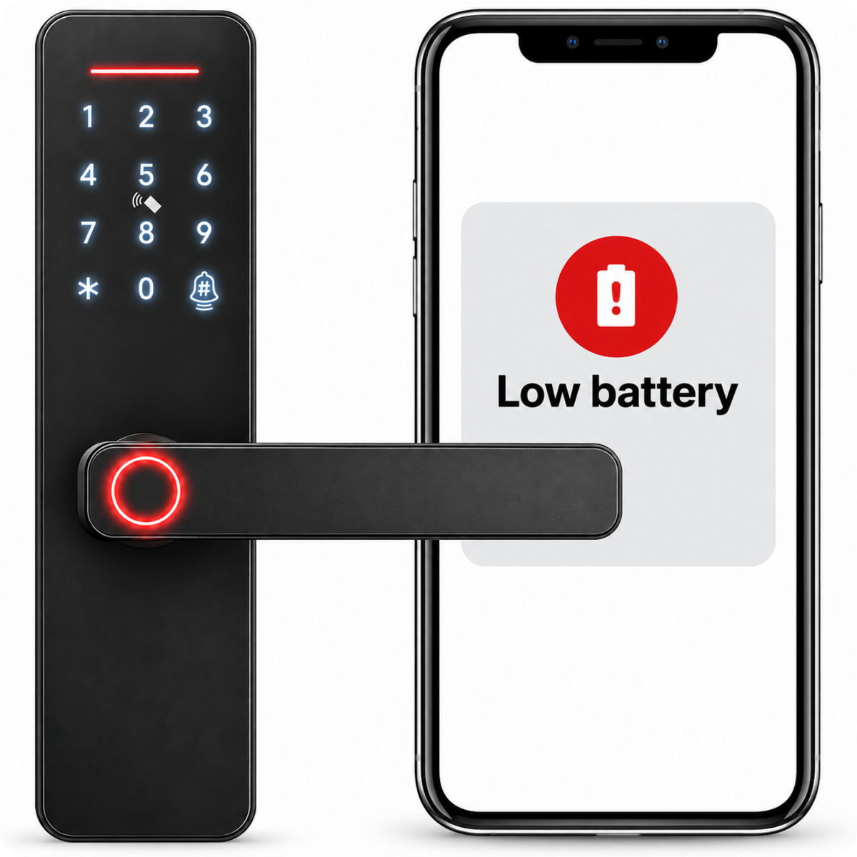 Elektronický zámek s klikou A261F 50/72 TTLock Black