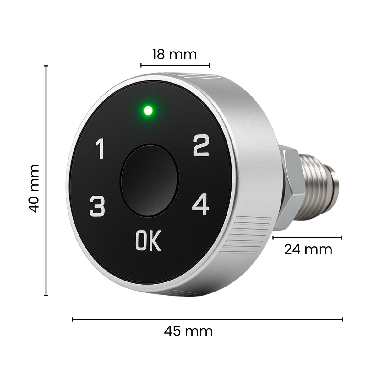 Elektronický zámek na skříňku L28 Tuya Smart 22 mm černý