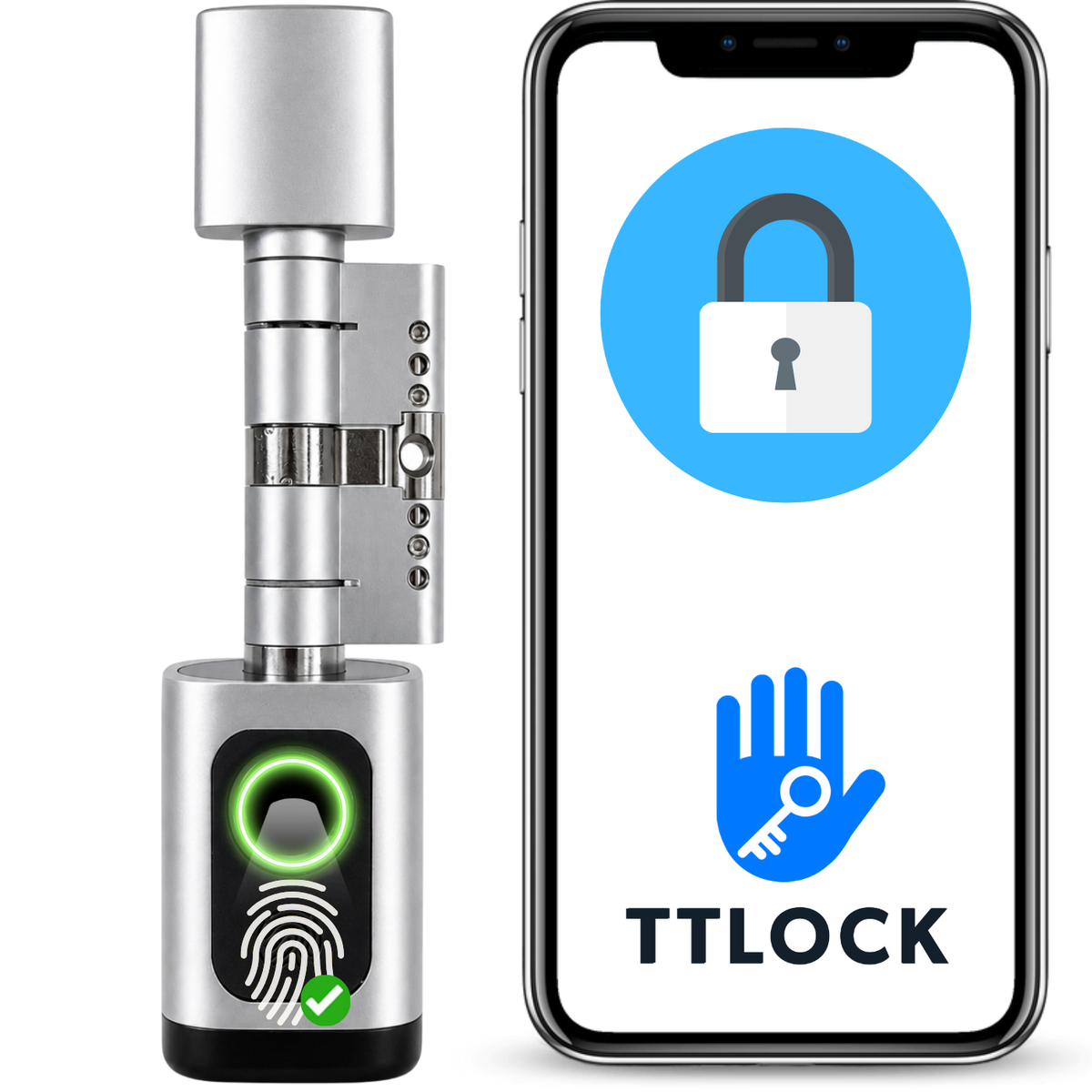 Elektronická vložka zámku V1-W TTLock Silver vodotěsná