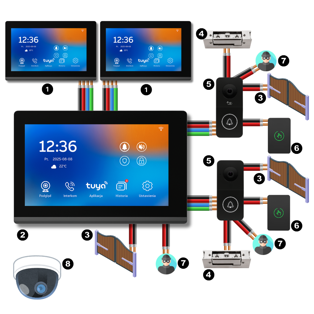 Videozvonek JD-S5-M Tuya Smart černý