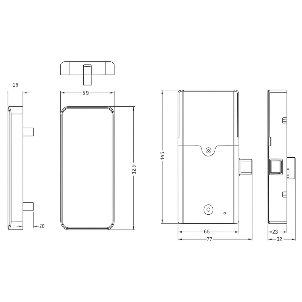 Elektronický zámek na skříňku S4A-179 TTLock Black