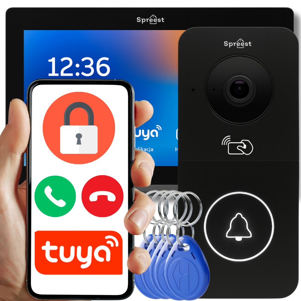 Videozvonek JD-S5-M Tuya Smart černý