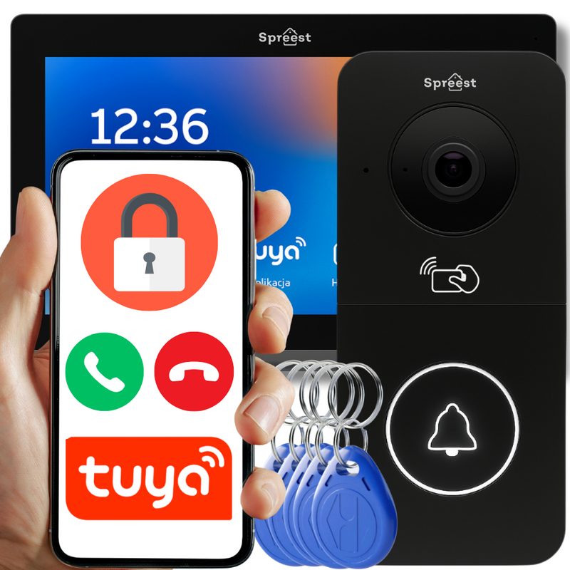 Videozvonek JD-S5-M Tuya Smart černý
