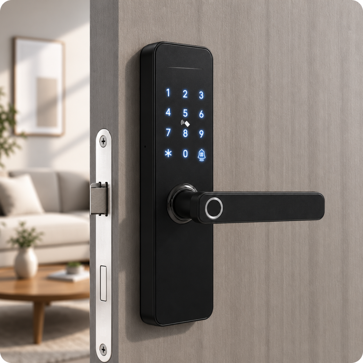 Elektronický zámek s klikou A261F 50/72 TTLock Black