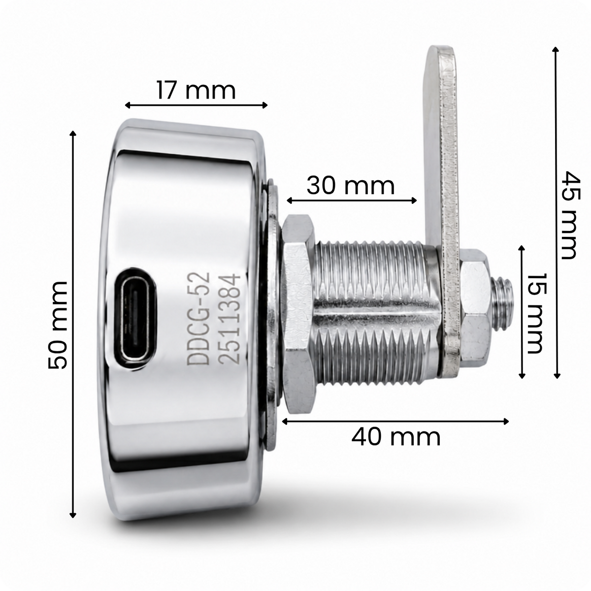 Elektronický zámek na skříňku CB-A1 32 mm černý