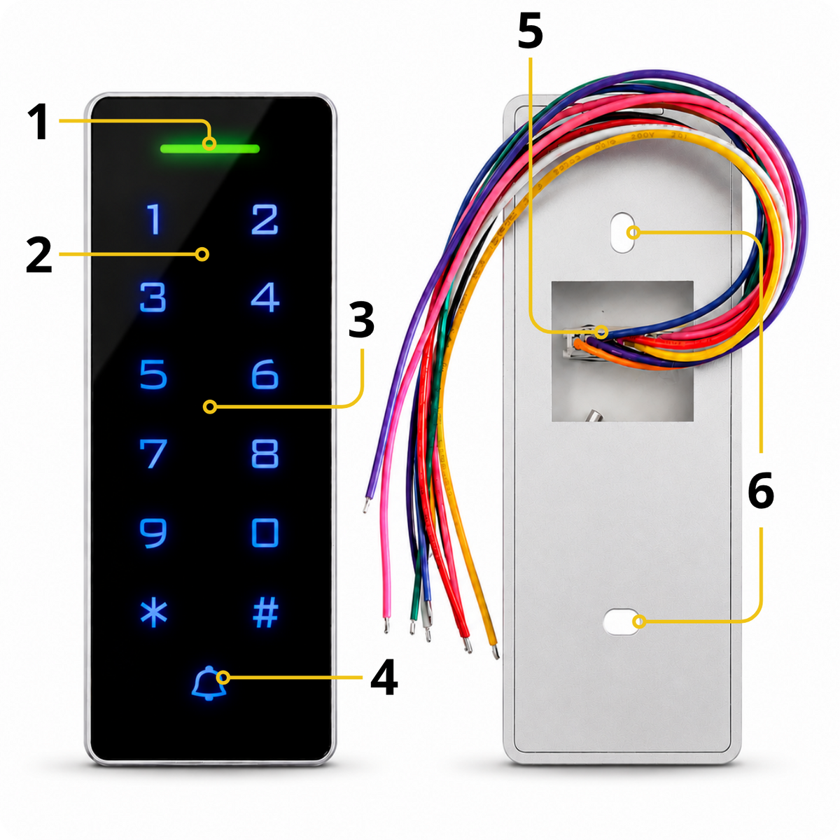 Elektronický zámek s klávesnicí T1202EM-W Tuya Smart