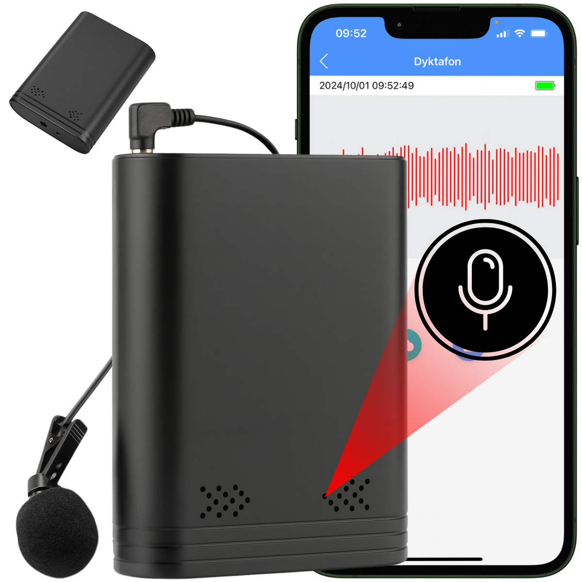 Diktafon s odposlechem IPC8 WiFi CamSC Pro