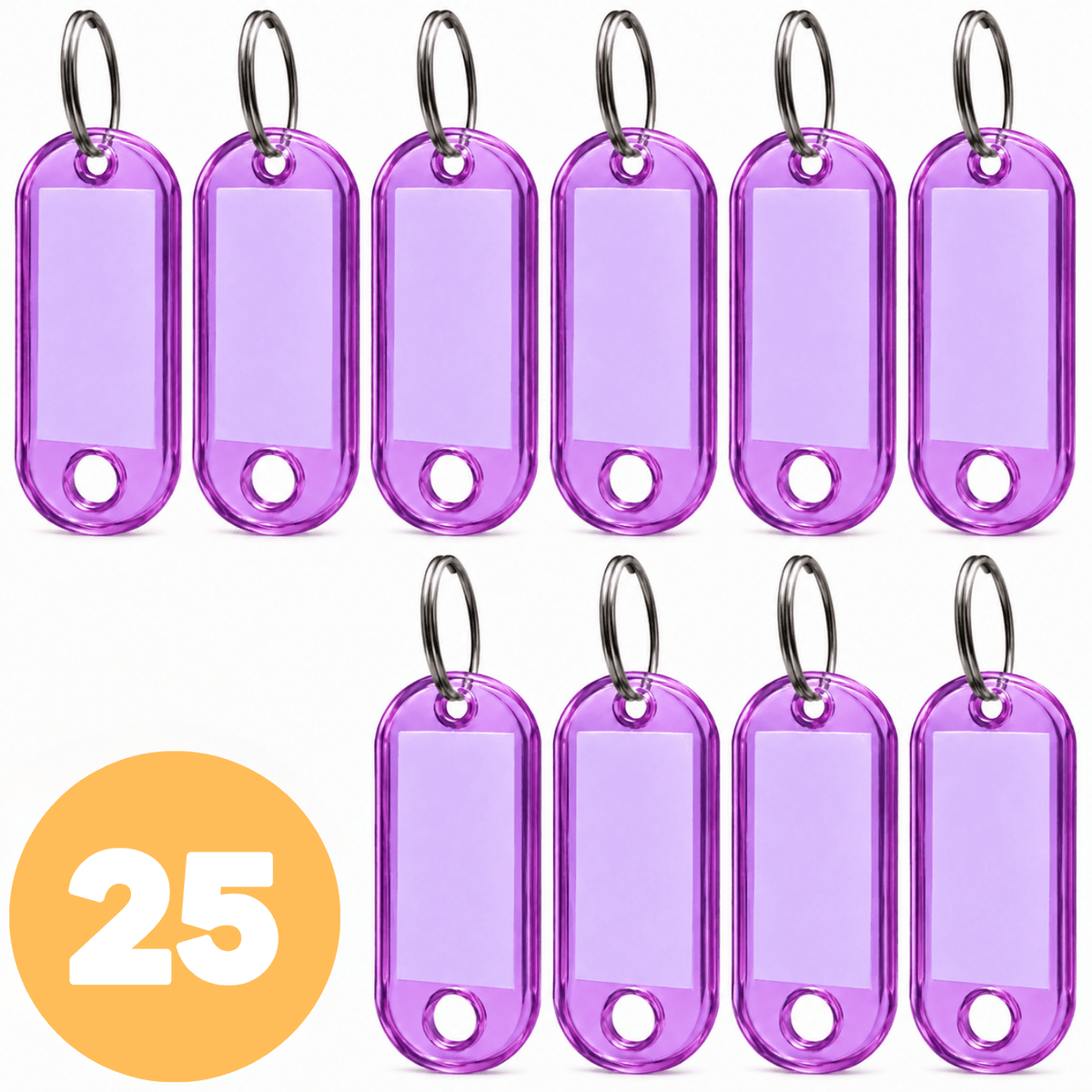 25x Přívěsek na klíče ABS-1 fialový