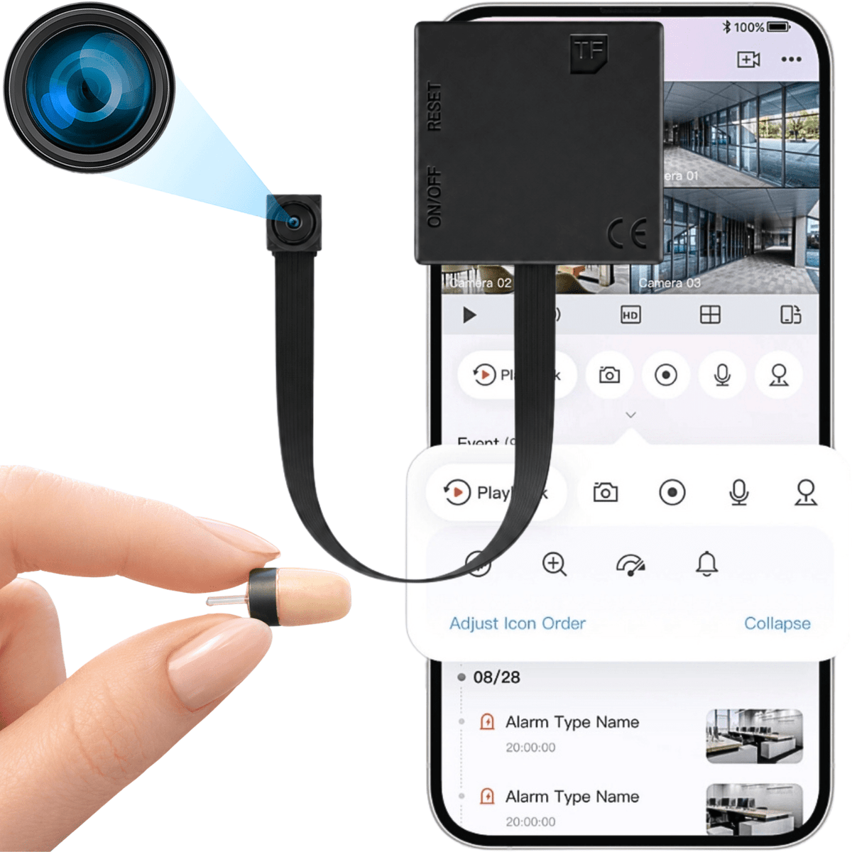 Mini kamera s mikrosluchátkem A1W-B WiFi