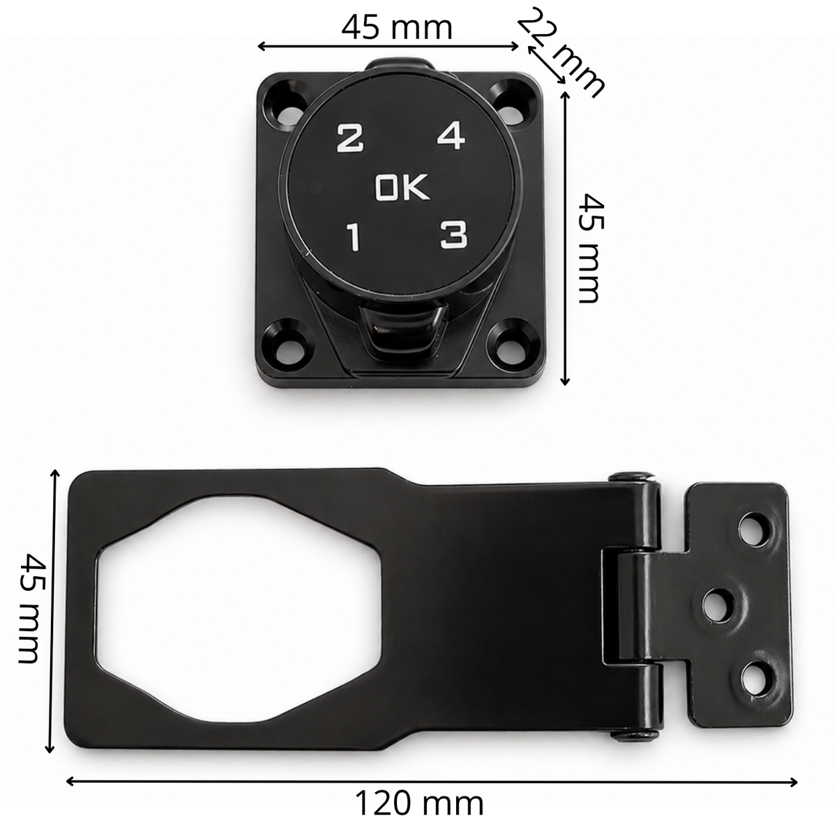 Elektronický zámek na skříňku S4A-1108 povrchový černý