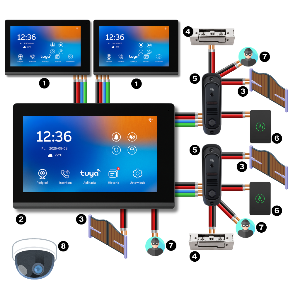 Videozvonek JD-S5-B Tuya Smart černý