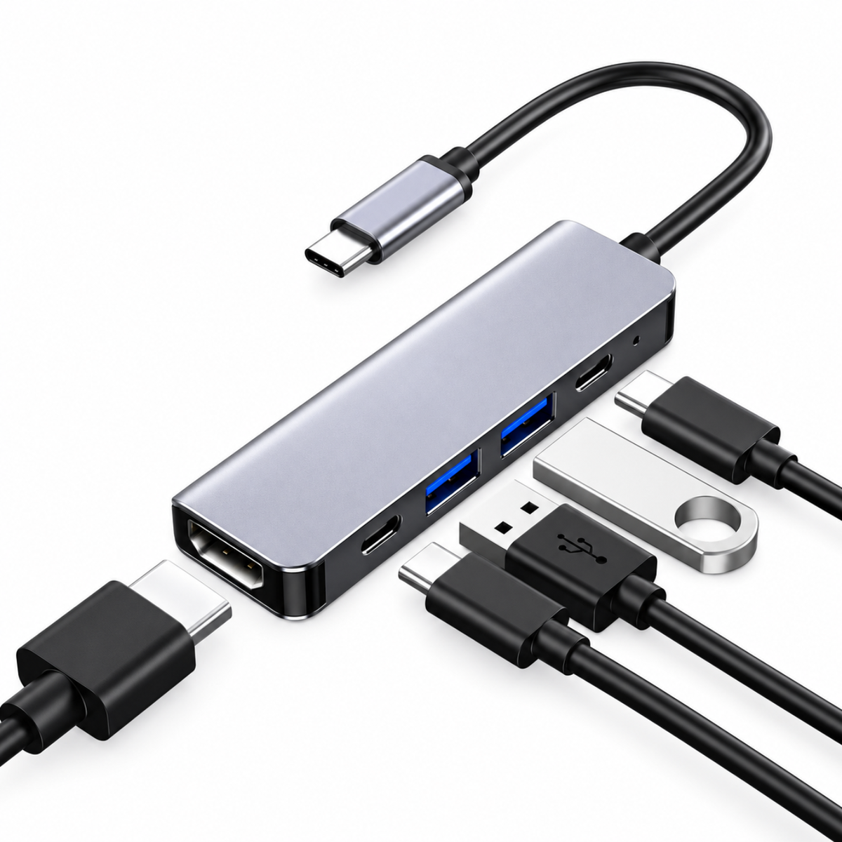 Adaptér 5v1 HUB USB-C SC-USH83
