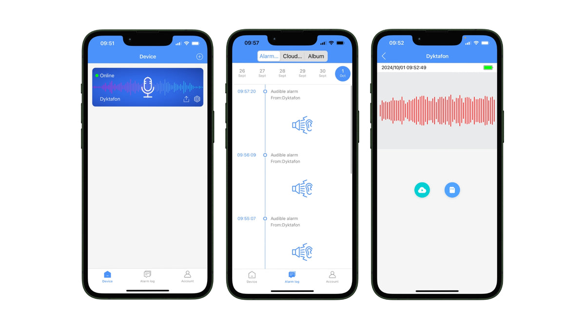 Diktafon se štěnicí IPC5 WiFi CamSC Pro