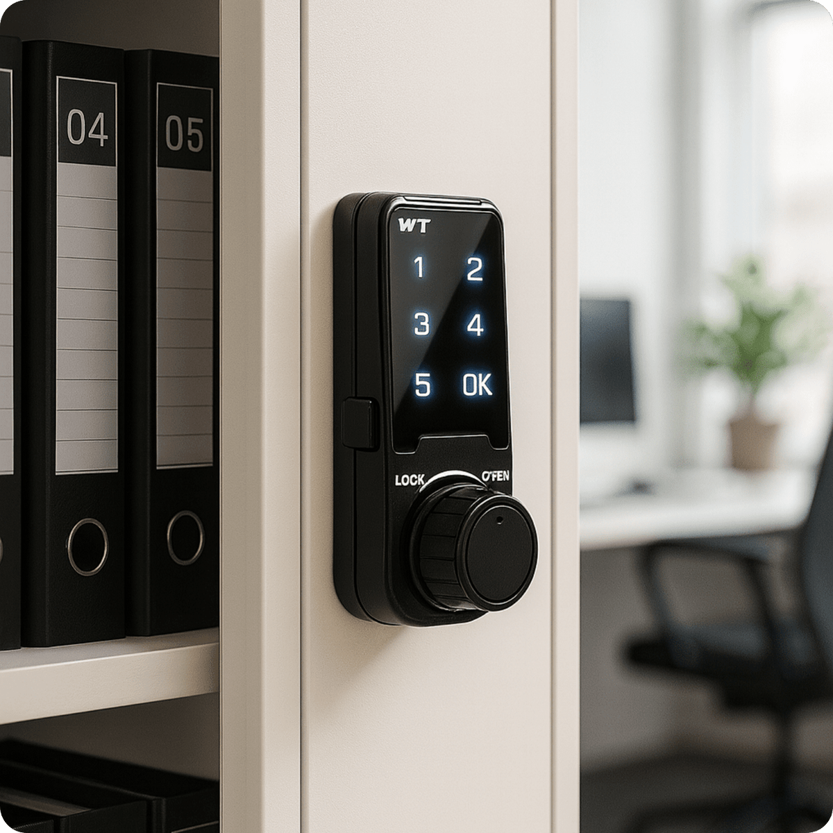 Elektronický zámek na skříňku CB-A4 22 mm černý