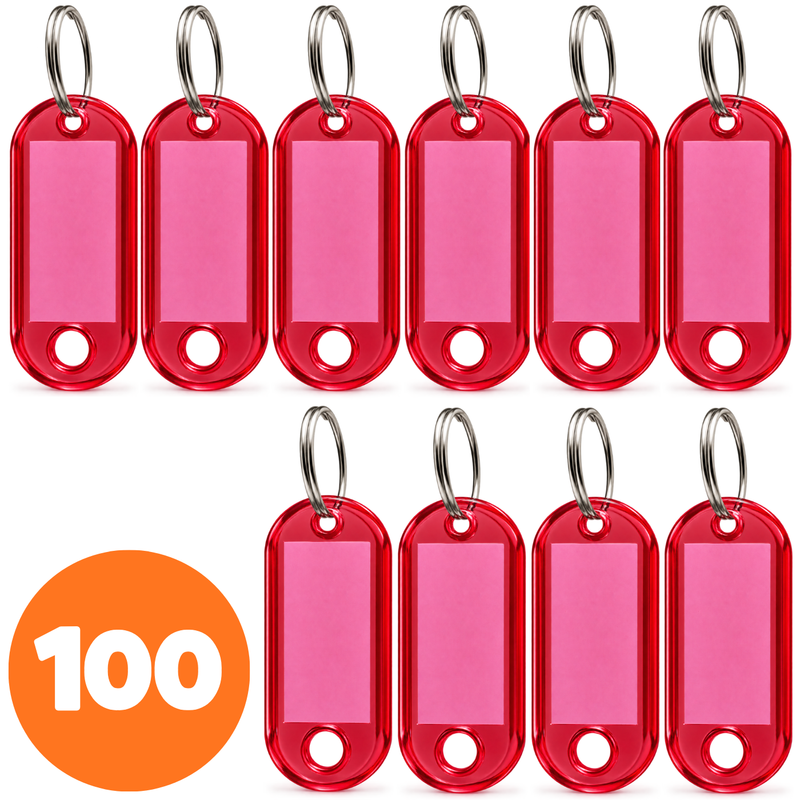 100x Přívěsek na klíče ABS-1 tmavě růžový