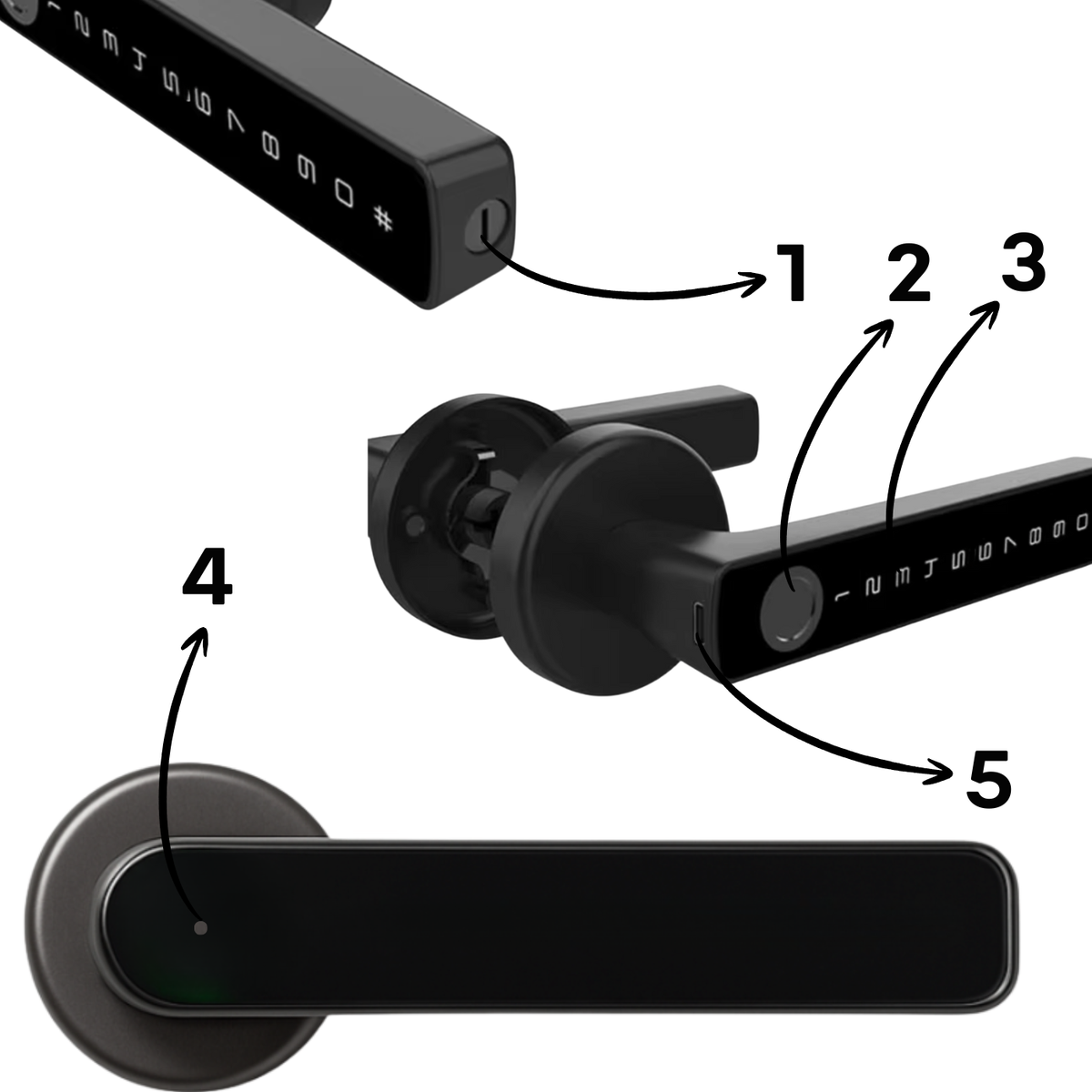 Elektronický zámek s klikou S4A-M10 TTLock