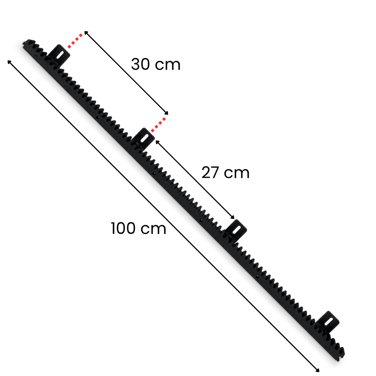 Polyamidový nylonový ozubený hřeben pro pohony CT-01 1M