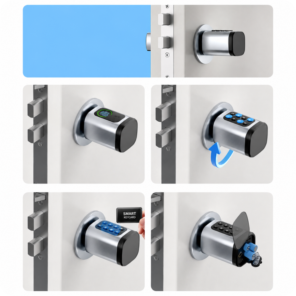 Elektronická vložka zámku V1-W TTLock Silver vodotěsná