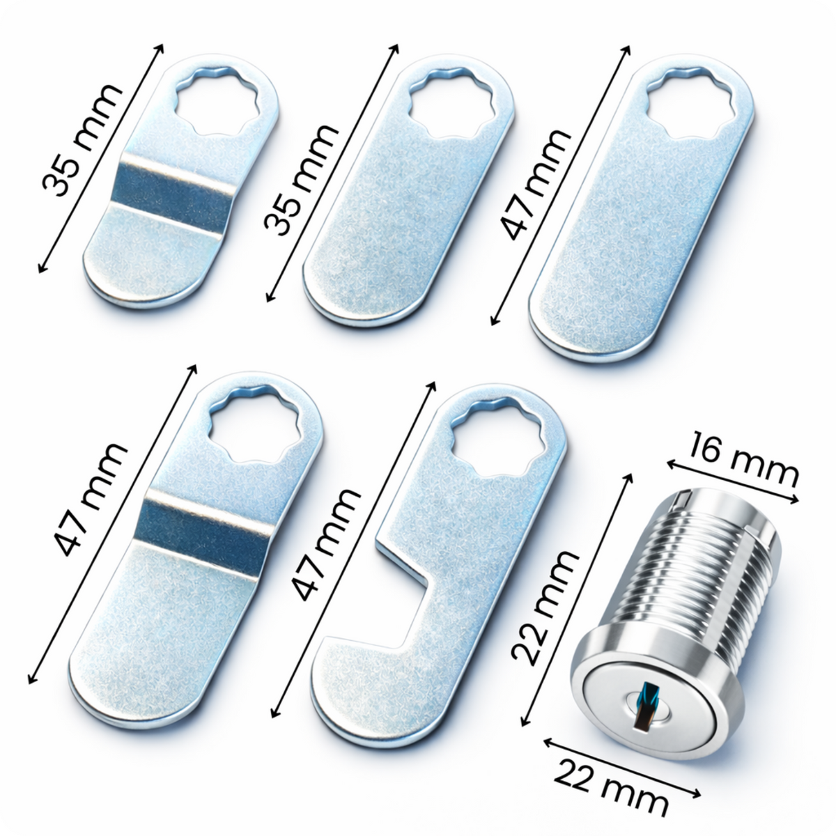 Mechanický zámek na skříňku MS402 16mm