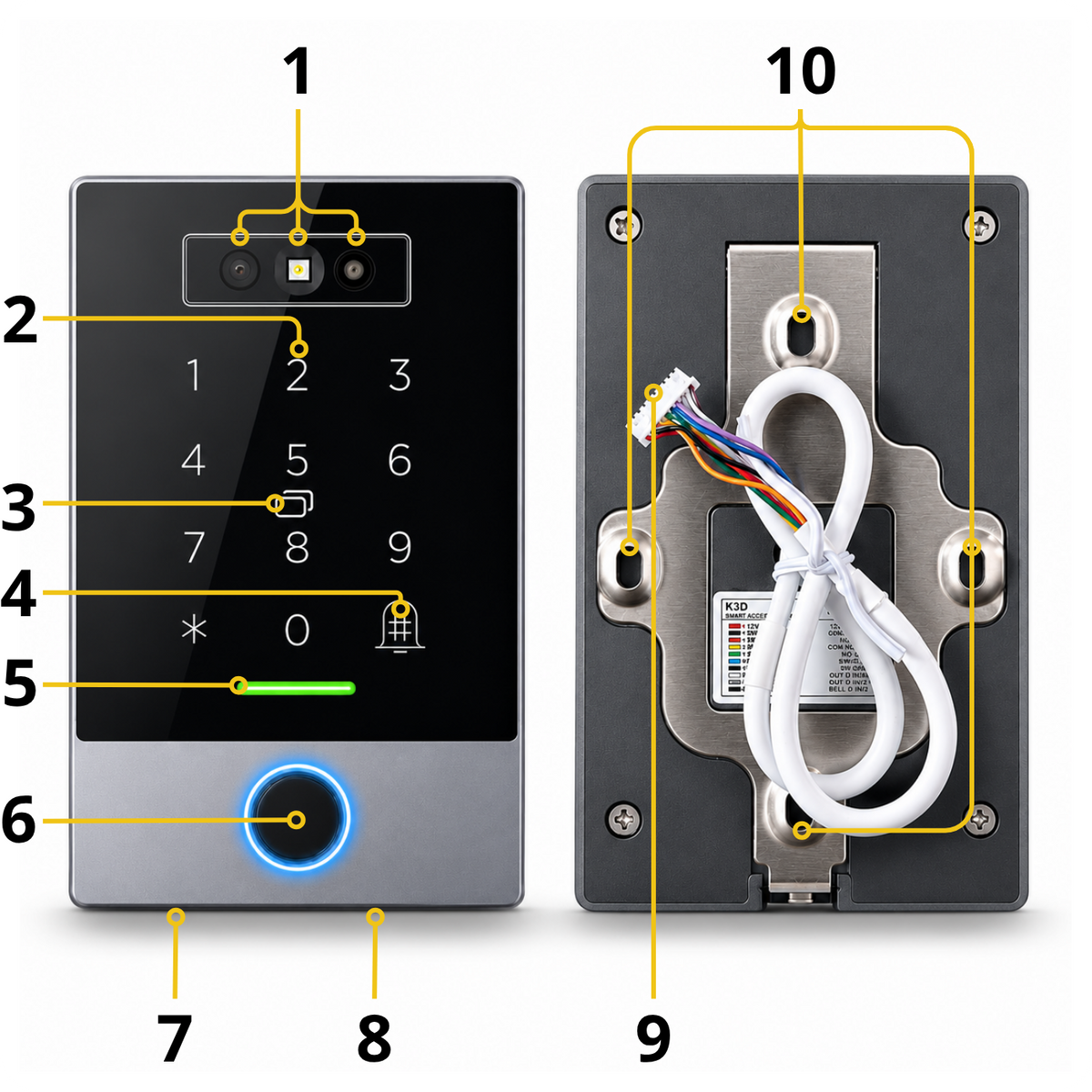 Elektronický zámek s číselníkem a kamerou K3D TTLock