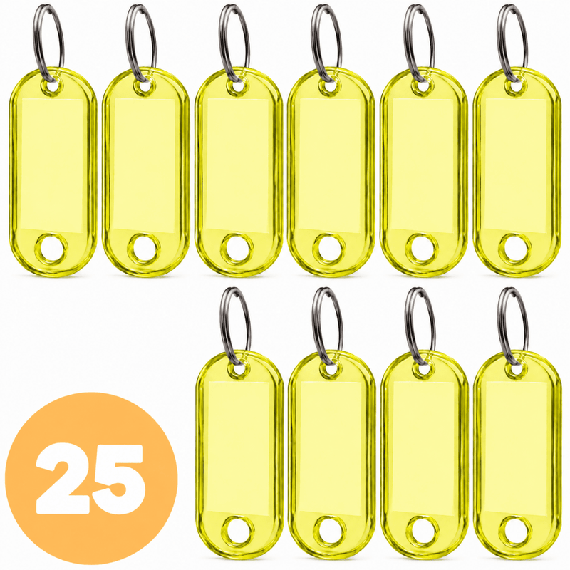 25x Přívěsek na klíče ABS-1 Žlutý