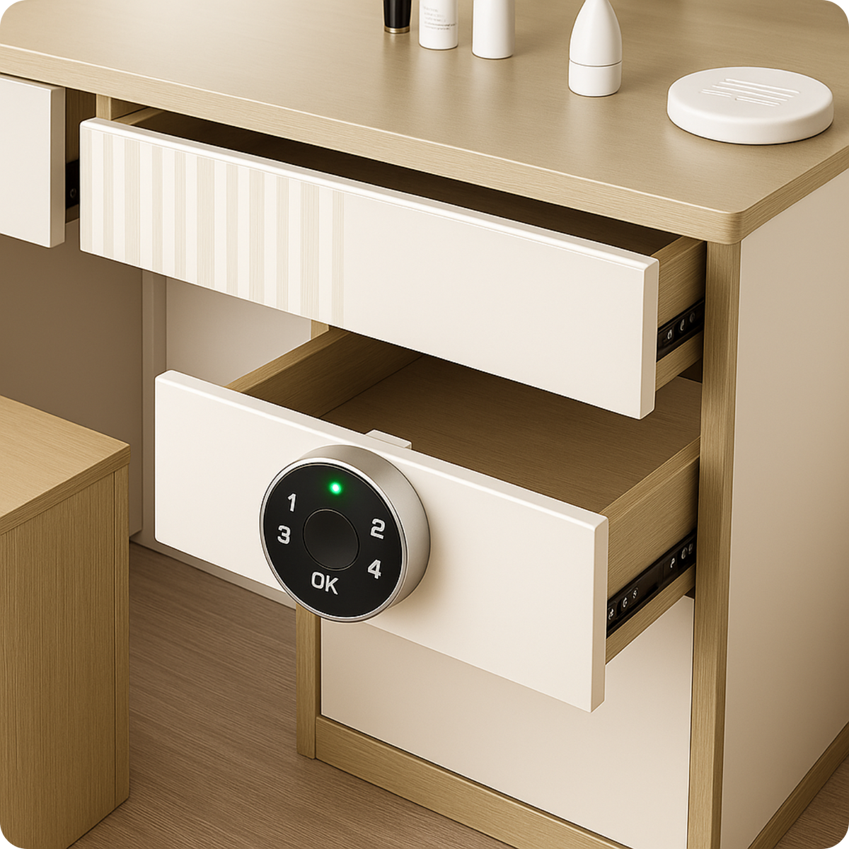 Elektronický zámek na skříňku L28 Tuya Smart 22 mm černý