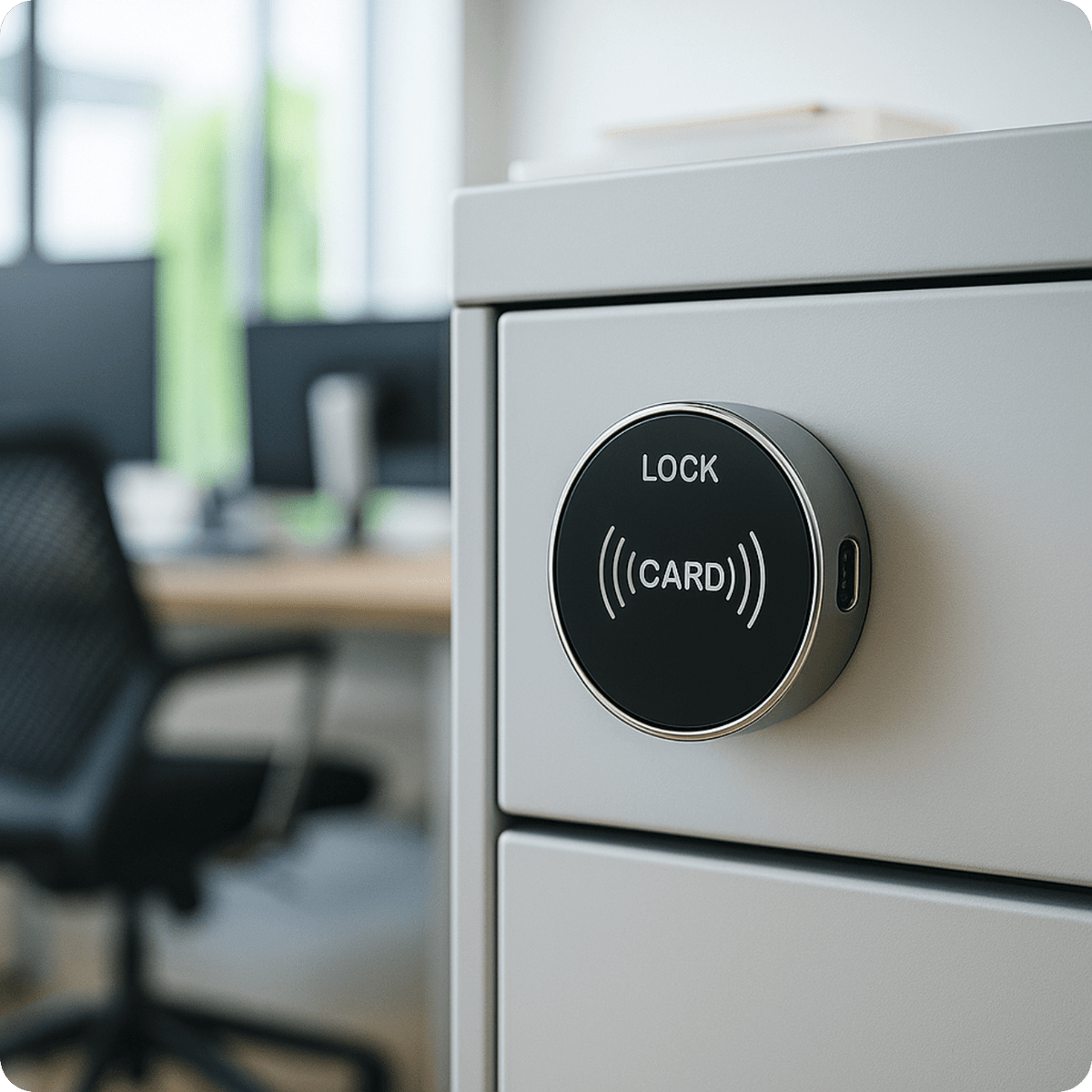 Elektronický zámek na skříňku CB-A2 22mm  černý