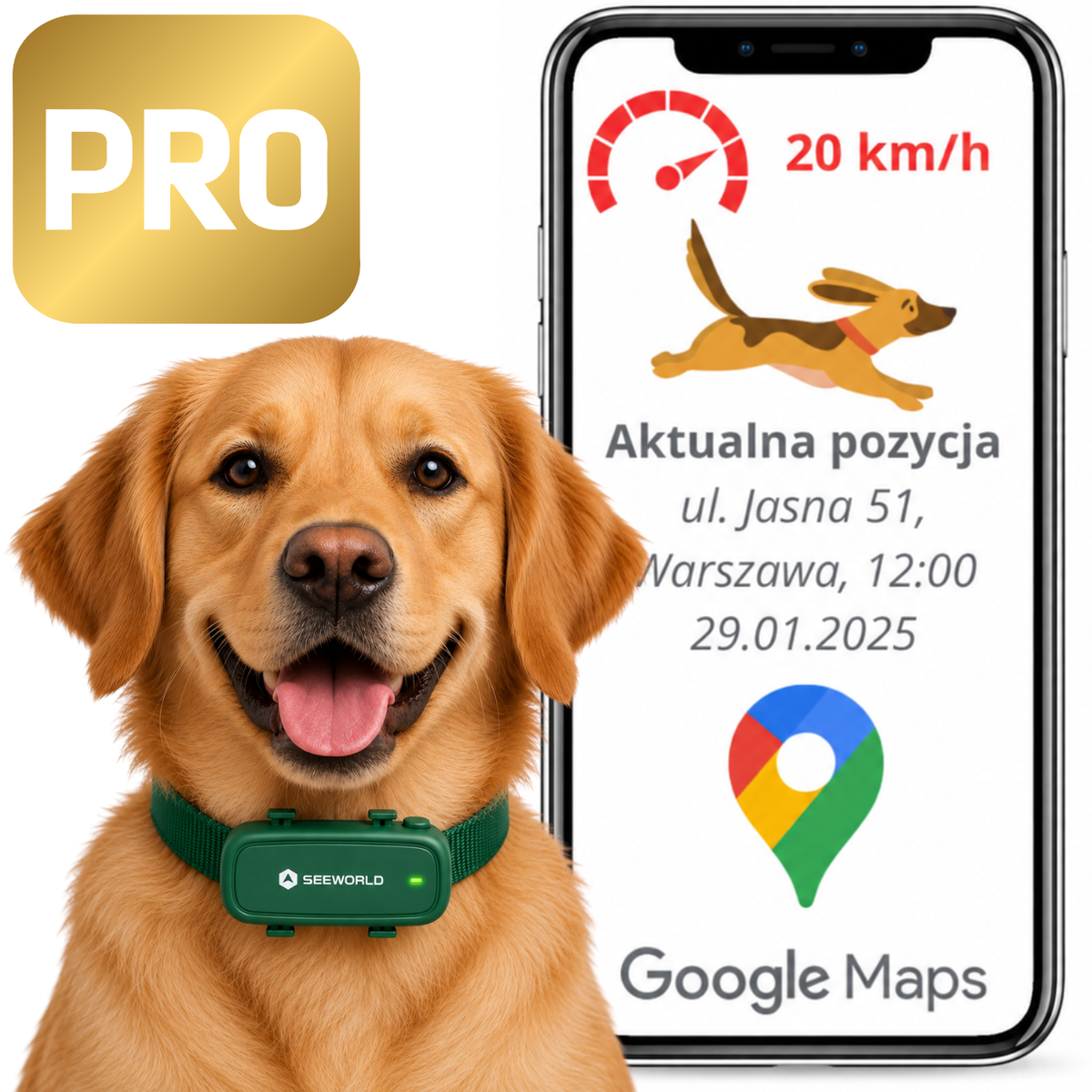 GPS lokátor pro psa kočku zvířata P5 PRO 4G CoolPet + SIM karta na 12 měsíců