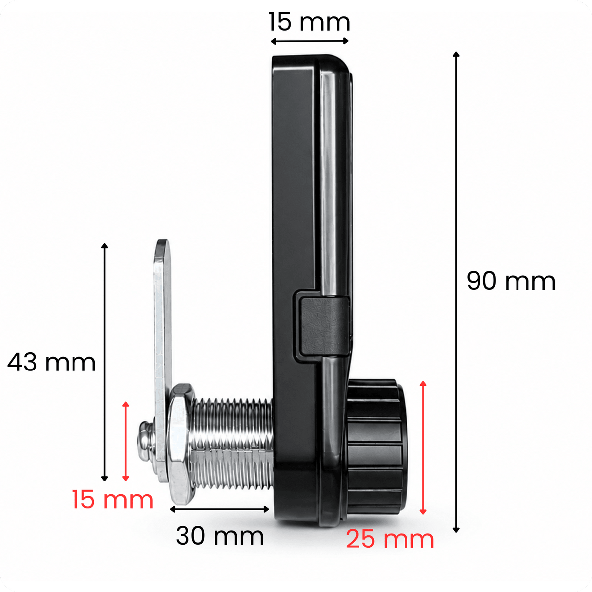 Elektronický zámek na skříňku CB-A4 32mm Black