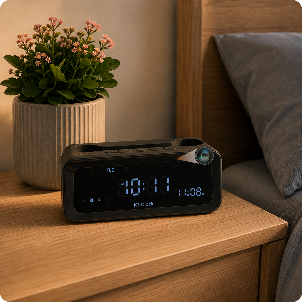 Mini kamera v budíku K3 WiFi