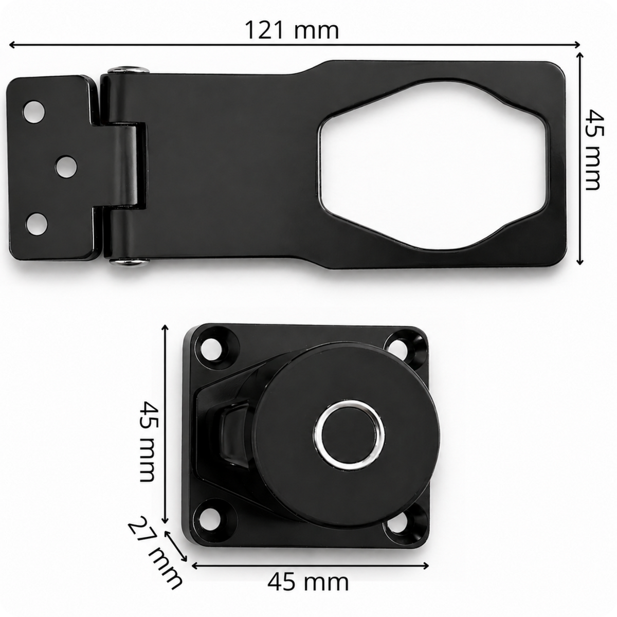 Elektronický zámek na skříňku S4A-1107 povrchový Black