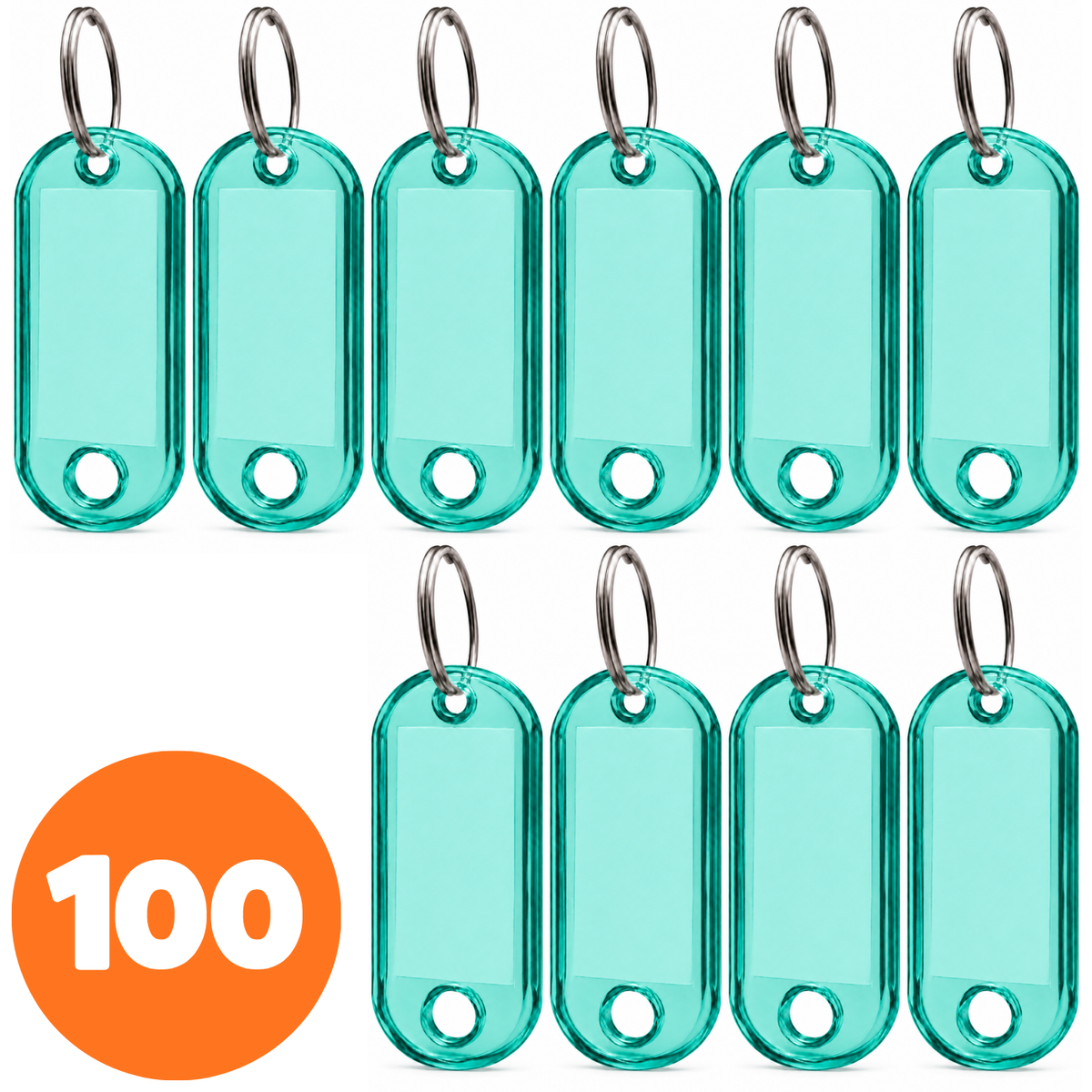 100x Klíčenka ABS-1 tyrkysová
