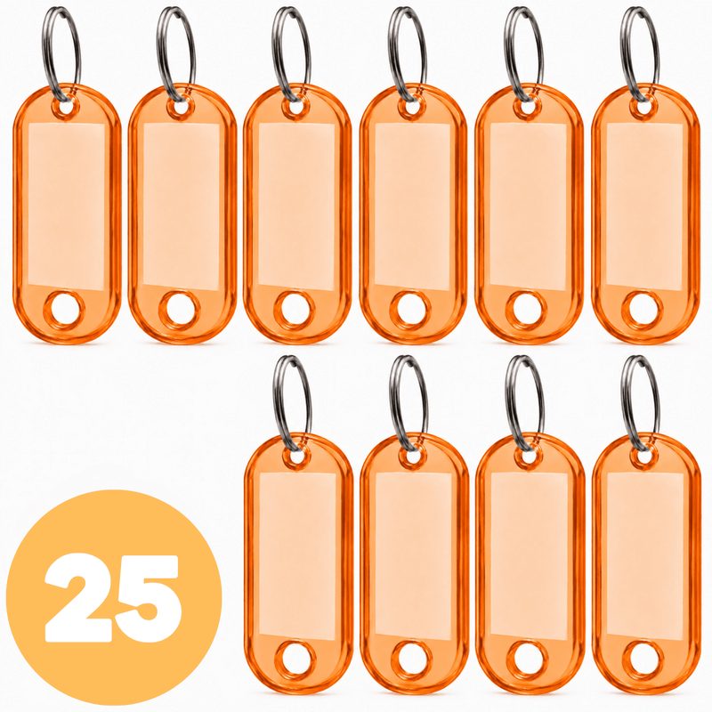 25x Přívěsek na klíče ABS-1 oranžový
