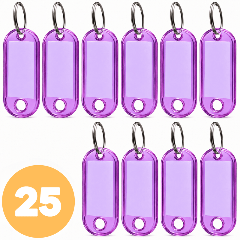 25x Přívěsek na klíče ABS-1 fialový