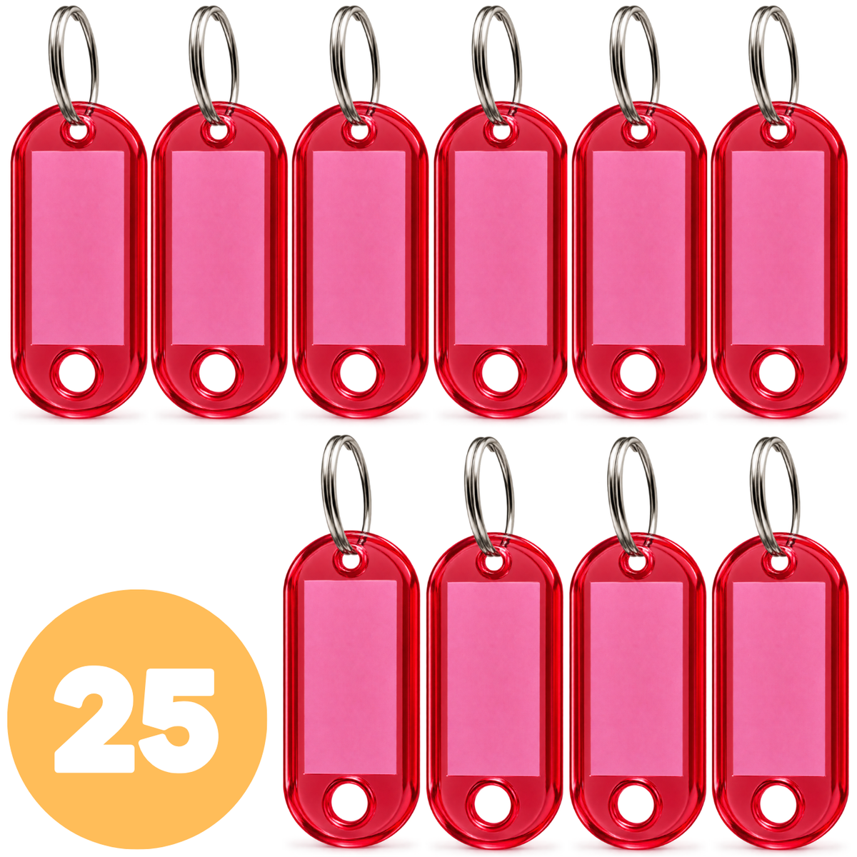 25x Přívěsek na klíče ABS-1 tmavě růžový