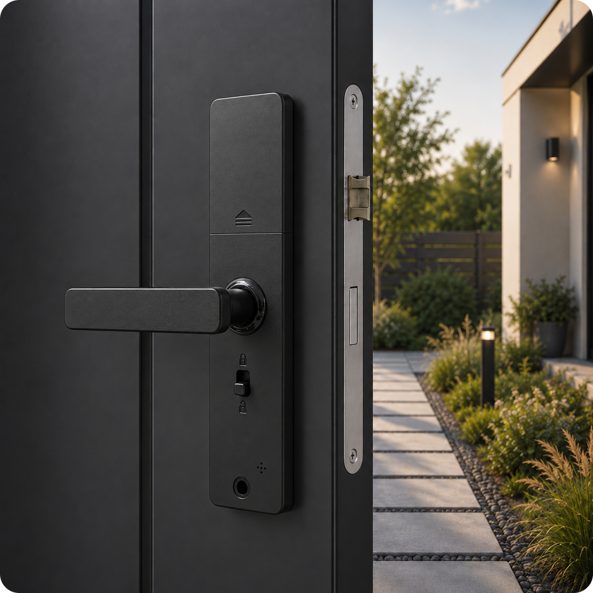 Elektronický zámek s klikou A261F 50/72 TTLock Black