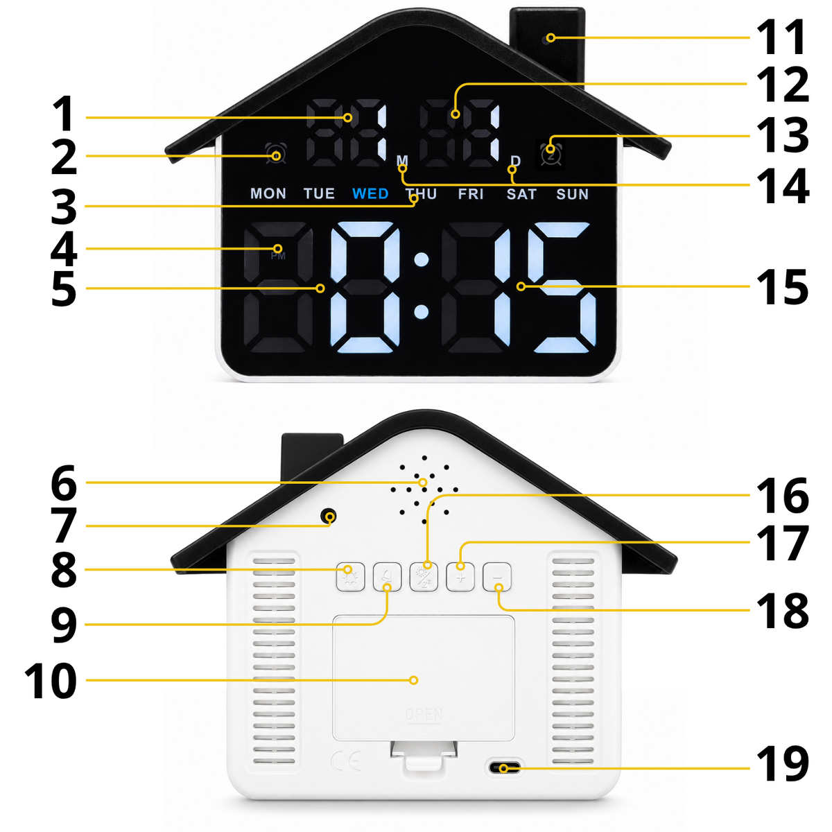 Mini kamera v budíku GH90 WiFi