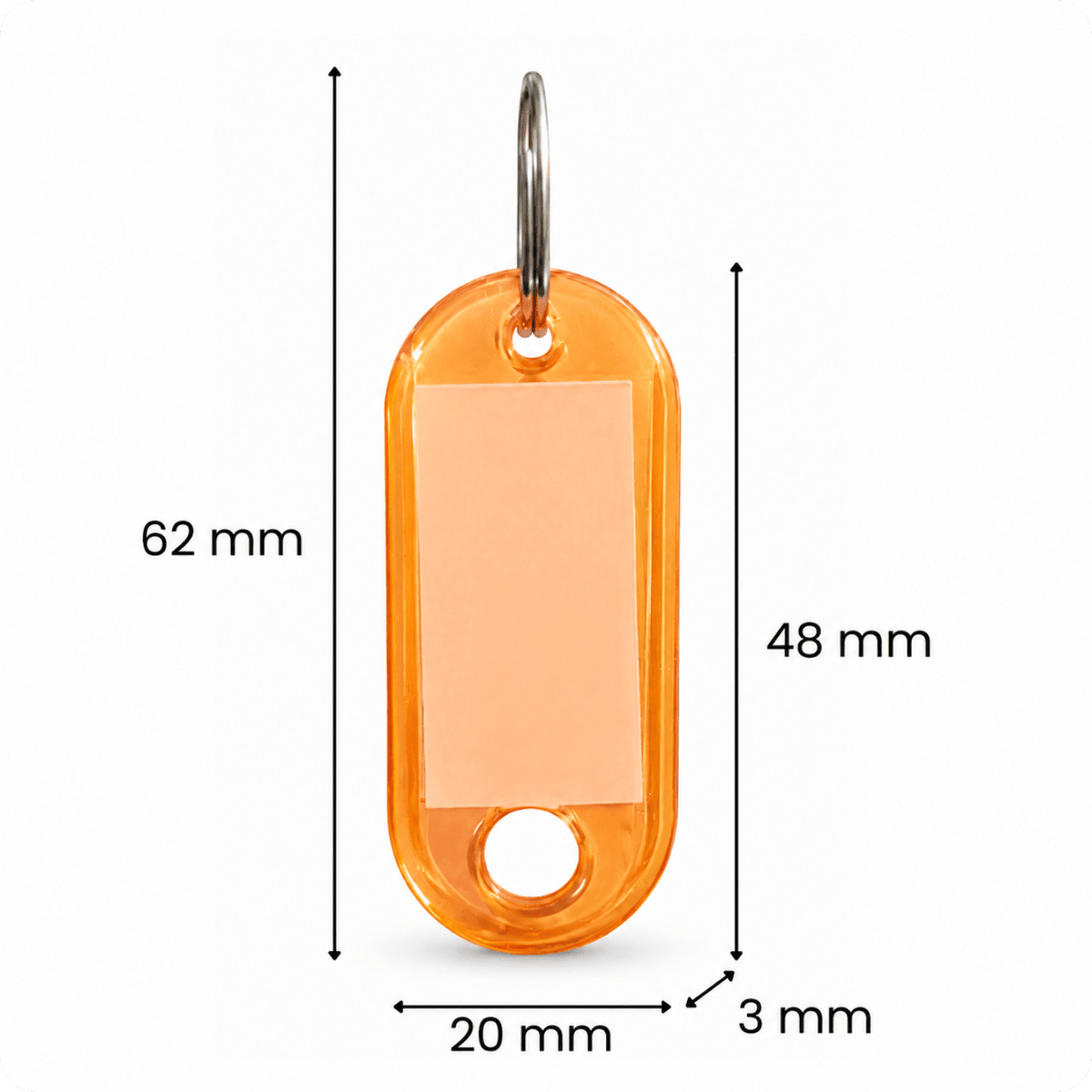 25x Přívěsek na klíče ABS-1 oranžový