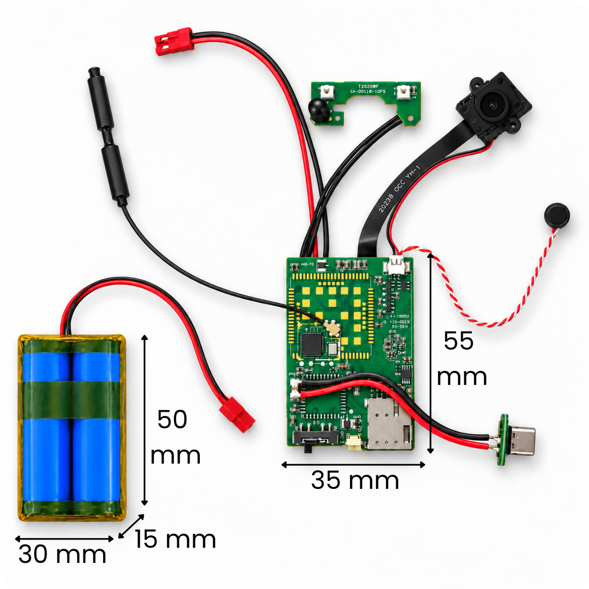 Mini kamera modułowa EL-IP055-D1 2,4 GHz + 5 GHz WiFi Tuya Smart