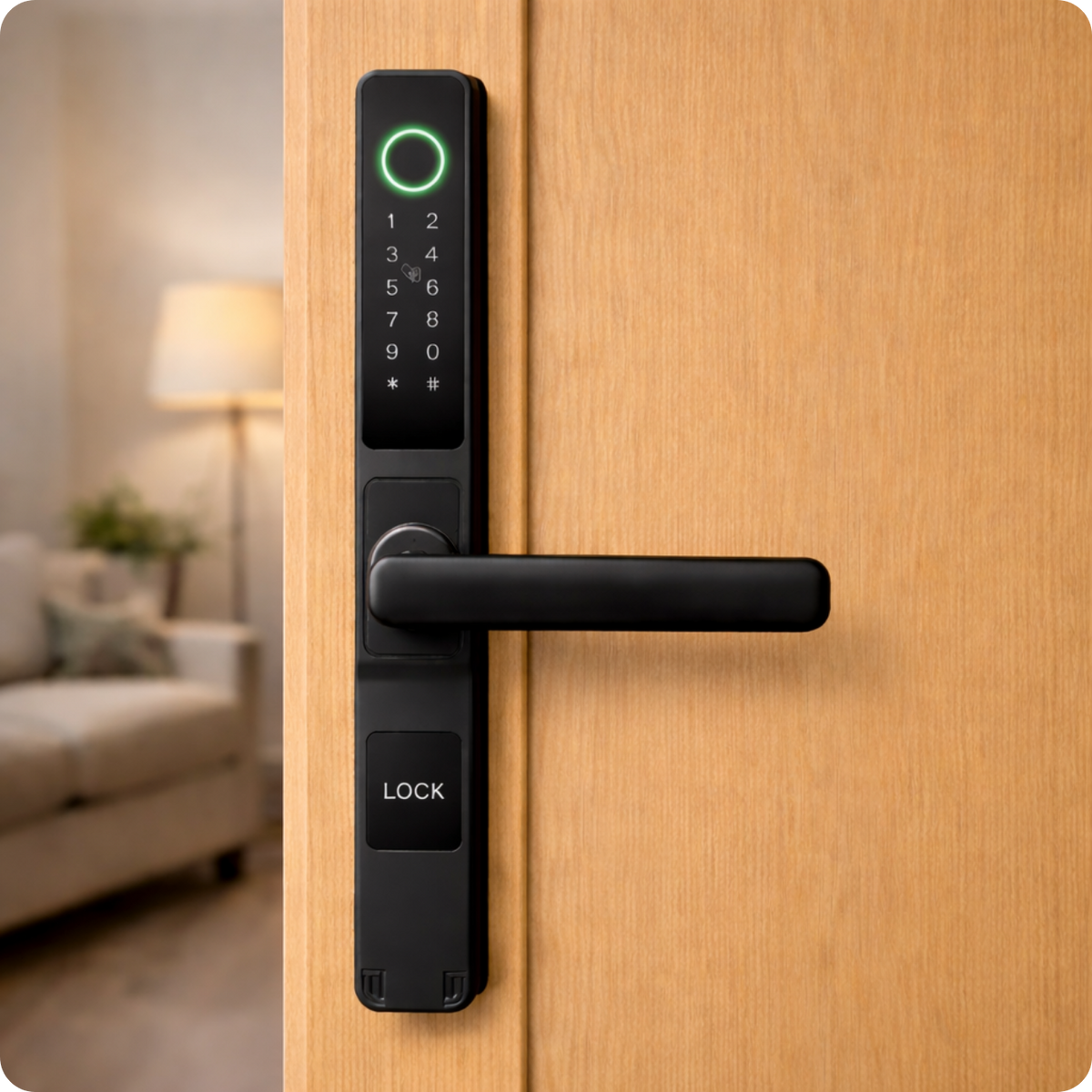 Elektronické dveřní kování A209B 50/72 TTLock černé
