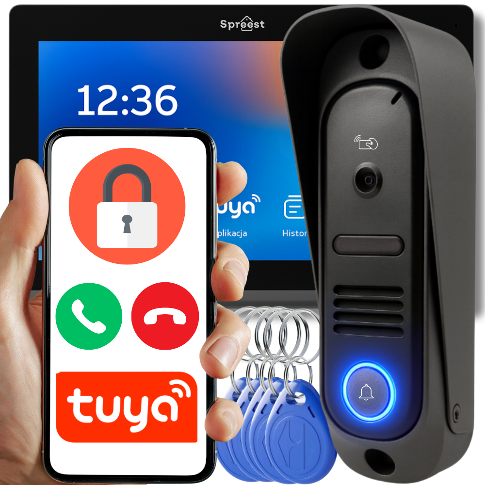 Videozvonek JD-S5-B Tuya Smart černý